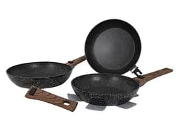 Набір сковорідок Gimex Frying Pan Set 3 предмети Black (6979264)