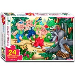 Детские пазлы Трое поросят Энергия Плюс 82098 24 элемента