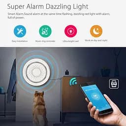 Сирена WiFi з датчиком температури та вологості 100dB TUYA (NAS-AB02W-HT) - мініатюра 5