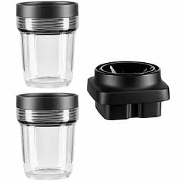 Набір до блендера KitchenAid 2 стакани х 200 мл з кришкою і ножовий блок (5KSB2040BBB)