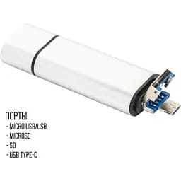 Концентратор XoKo AC-440 Type-C USB 3.0 and MicroUSB/SD Card Reader (XK-AС-440) - мініатюра 4