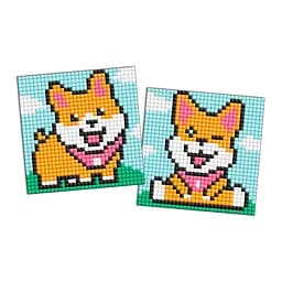 Алмазная мозаїка "Грайливі песики" Ідейка AMG1060 на магнітній основі 9x9 см