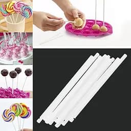 Палички для кейк-попсів, карамелі і льодяників 10 см (10 штук), Kitchen Master Білий 86866