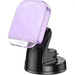 Автодержатель Hoco HW18 магнитный с беспроводной зарядкой 15W фиолетовый