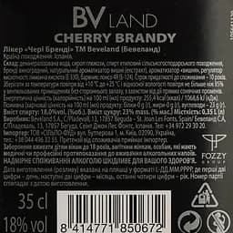Лікер BVLand Cherry Brandy 18% 0.35 л - мініатюра 4