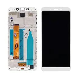 Дисплей для Meizu M6s с белым тачскрином и корпусной рамкой
