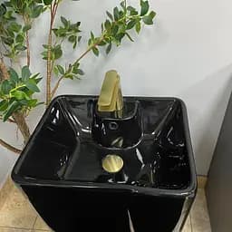 Умивальник VBI Verese black glossy напольний VBI-019006, Чорний матовий - мініатюра 4
