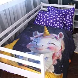 Пододеяльник MirSon Ranforce Elite Kids Time 17-0716 Unicorn on the Moon 143х210 см фиолетовый (2200010620658)