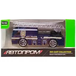 Дитяча металева машинка Автопром 7629, 1:64 Citi Police з драбиною