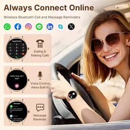 Жіночий розумний наручний годинник Smart Milano Gold Rubber 2 ремінці - мініатюра 6
