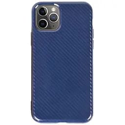 Чохол-накладка Toto TPU Carbon Fiber 2 mm Case Apple iPhone 11 Pro Max Navy Blue