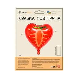 Куля повітряна фольгована (40 см) Полуничне серце - мініатюра 2