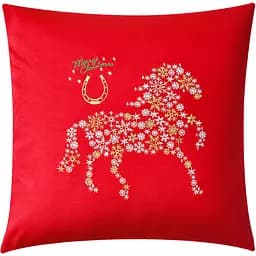 Подушка декоративна Ideia Коник Щастя різдвяна 50х50 см (8-36164*001)