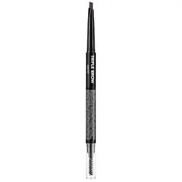 Кремовий олівець для брів Flormar Triple Brow Pencil 002 (Auburn) 0.75 г - мініатюра 2
