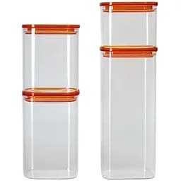Ємність для зберігання MBM HOME 1.3 л прозора (KP-145 L T/ORANGE) - мініатюра 5