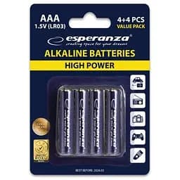 Батарейка Esperanza AAA LR03 Alkaline х 8 (EZB104) - мініатюра 3