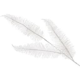 Декоративная ветка Перо 78 см Искусственные материалы для декора и флористики Белая