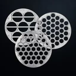 Комплект з 3 форм для ліплення пельменів та вареників: кругла пельменниця, варенниця та форма для равіолі, RS 87685