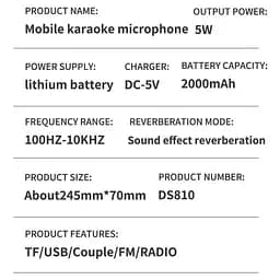 Караоке Мікрофон-колонка DS810 Pink - мініатюра 5