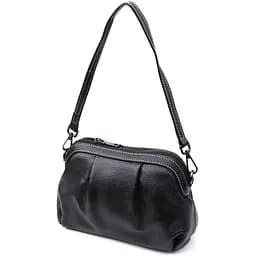 Жіноча сумка з м'якої натуральної шкіри з акцентом на драпірування Vintage 23х15х7 см 000315878