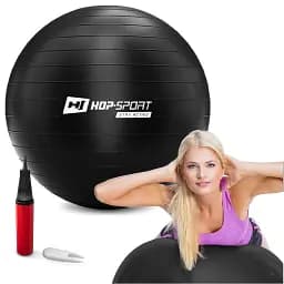 Фітбол Hop-Sport 55см чорний + насос 2020 - мініатюра 4