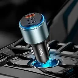 Адаптер автомобільний HOCO Galloper three-port car charger NZ9 95W - мініатюра 10