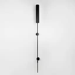 Чорне бра з лаконічним дизайном 126 см | Арт. WJ 025/1200 BK | Line F