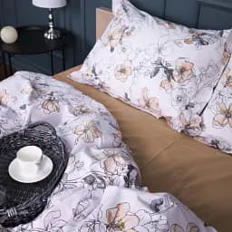 Наволочка MirSon Поплін 00-2 Beige Flowers 60х60 см пісочна (2200009700361) - мініатюра 3