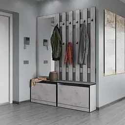 Комплект мебели в прихожую Moreli Корнелия FKO-0006 1600x2050x245 мм Бетон Тефра