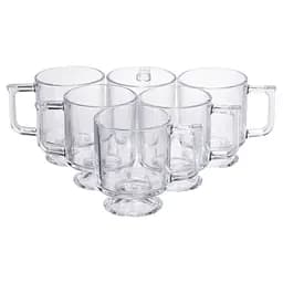 Набор чашек 6 шт для чая и кофе Goblet по 300 (мл) Прозрачный Yiwu HP-19-L6