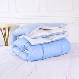 Ковдра пухова MirSon Karmen №1852 Bio-Blue 50% пух євростандарт 220x200 блакитна (2200003014723) - мініатюра 4