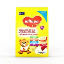 Молочна каша Milupa Мультизлакова з яблуком і грушею 210 г - мініатюра 2