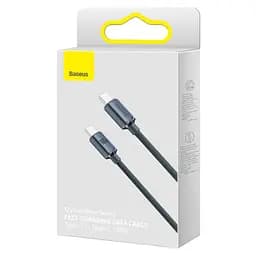 Кабель Baseus Crystal Shine Series Fast Charging Data Cable Type-C to Type-C 100W 1.2 м Чорний - мініатюра 3