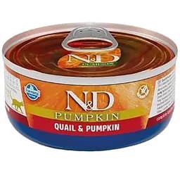 Вологий корм для котів Farmina N&D Grain Free Pumpkin Quail&Pumpkin Adult гарбуз та перепілка 70 г - мініатюра 2