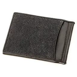 Затискач для грошей із натуральної шкіри морського ската Stingray Leather 12х8.5х1 см acs0032270 - мініатюра 2