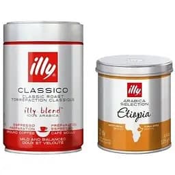 Набор кофе молотый Illy 100% arabica ж/б 2 шт
