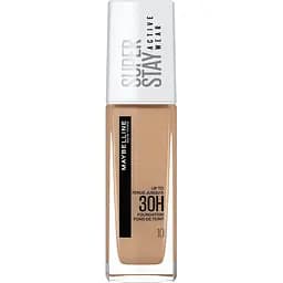 Стійкий тональний крем для обличчя Maybelline New York Super Stay 30H, відтінок 10 (Ivory), 30 мл (B3352500)