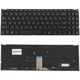Клавіатура для ноутбука ASUS (X512 series) rus, black, без фрейму, підсвічування клавіш