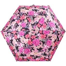 Жіноча складана парасолька механічна Fulton рожева