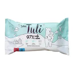 Дитячі вологі серветки Luba Tuli, 97% води та алое, 60 шт.