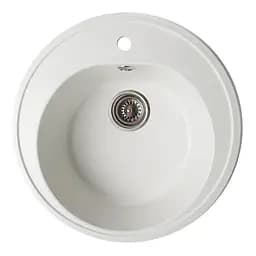 Кухонная мойка из искусственного камня круглая WiZ №7 500х500 мм (Белая)