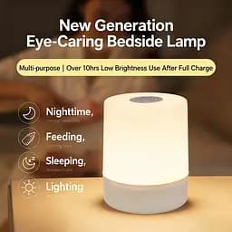Led нічник лампа / Настільна USB лампа-нічник 360°/ Сенсорна / Акумуляторна / Декоративна / White