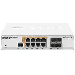 Коммутатор Mikrotik CRS112-8P-4S-IN, 8x Gigabit Passive PoE / 802.3af/at ports, 4x SFP ports, RouterO
