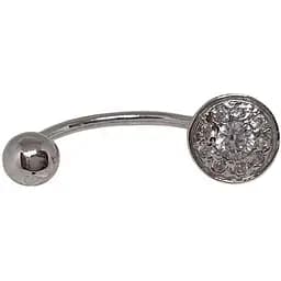 Золотая серьга-пирсинг Гаразд с фианитами. 3582594Б