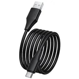 Дата кабель Hoco X124 Bien silicone USB to Type-C 3A (1m) Black - мініатюра 2