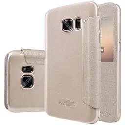 Чохол Nillkin Sparkle для Samsung S7 відкидний вбок золотий