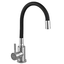 Змішувач для кухні Armata SUS-011 Black із силіконовим виливом CH6480 Нержавіюча сталь