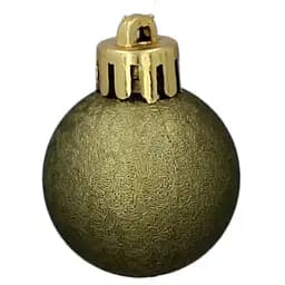 Набір ялинкових куль Chomik мікс 3 см 24 шт. оливковий (5900779877153_2) - мініатюра 2