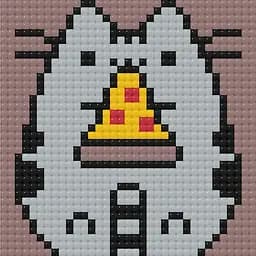 Алмазна мозаїка міні Пушин Pusheen 10х10 см