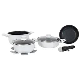 Набор столовой посуды 7 предметов Gimex Cookware Set induction White